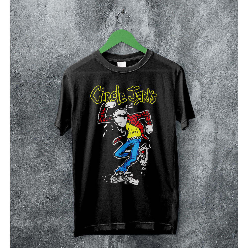 Circle Jerks Graphic Logo Punk Rock Band Music Graphic Fan Art T-Shirt